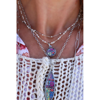 Love Heart Crochet Necklace