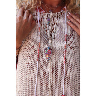 Large Love Heart Pendant Necklace