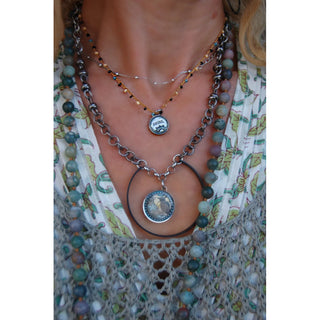 Sun Shine Mandala Crochet Necklace