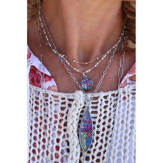 Love Heart Crochet Necklace