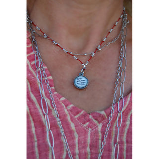 Abstract Heart Crochet Necklace