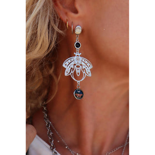 Bee & Butterfly Drop Earrings