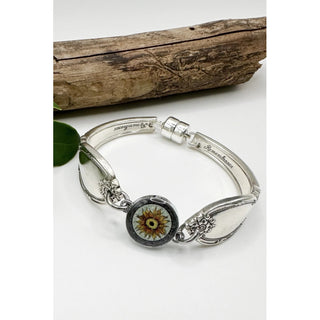 Green Sunflower Spoon Bracelet