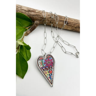 Large Love Heart Pendant Necklace