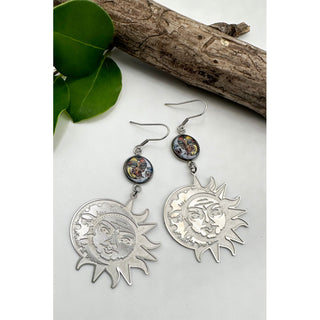 Moon Phases & Faces Drop Earrings