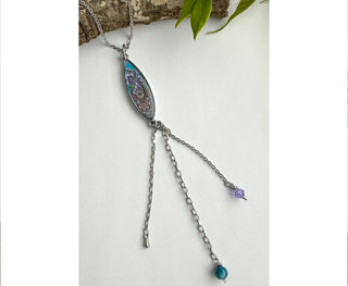 Spirit Lala: Marquise Drop Necklace in Iris