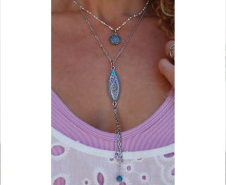 Spirit Lala: Marquise Drop Necklace in Iris