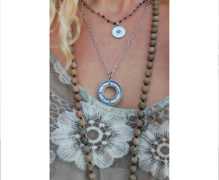 Spirit Lala: Compass Open Circle Pendant Necklace