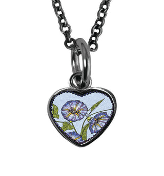 Birth Flower Heart Charm Necklace