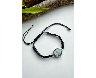 Spirit Lala: Vintage Sand Dollar Braided Adjustable Bracelet