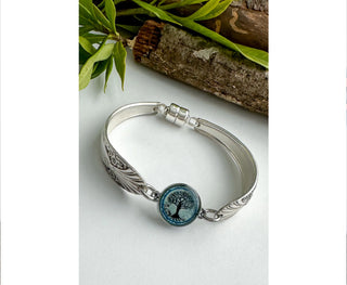 Spirit Lala: Tree of Life Dark Blue Spoon Bracelet