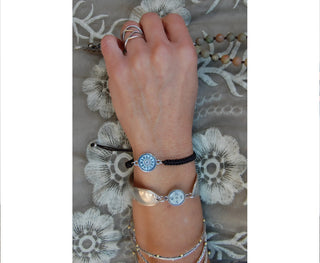 Spirit Lala: Taupe Mandala Braided Adjustable Bracelet