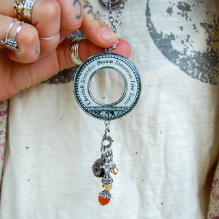 Tree of Life Orange Statement Necklace