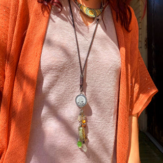 Sunflower Green Statement Necklace