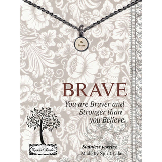 Carded Art Necklace and Chain Set Word Pendant