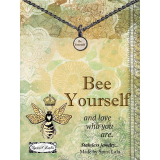 Carded Art Necklace and Chain Set Word Pendant