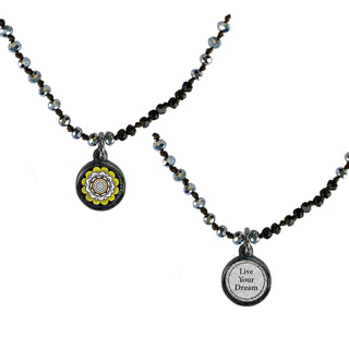 Live Your Dream Mandala Crochet Choker Necklace