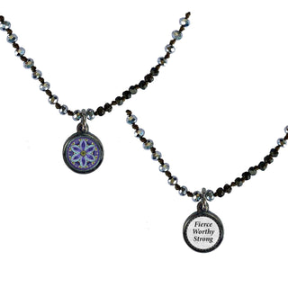 Fierce Worthy Strong Mandala Crochet Choker Necklace