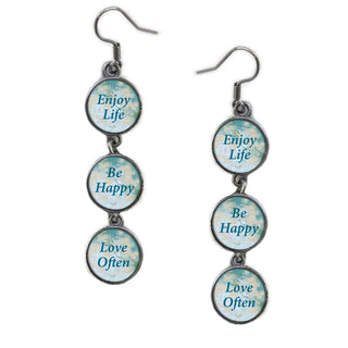 Triple Circle Drop Quote Earring
