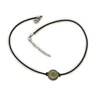 Flower Reversible Choker Art Necklace