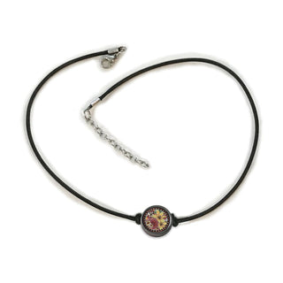 Flower Reversible Choker Art Necklace