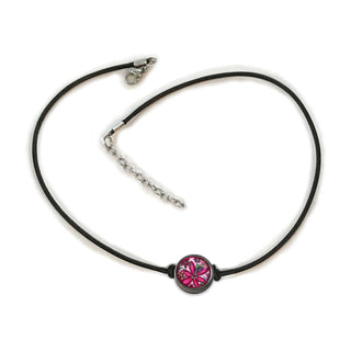 Flower Reversible Choker Art Necklace