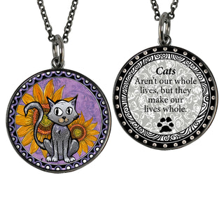 Purple Cat Necklace
