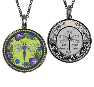 Dragonfly Flower Necklace