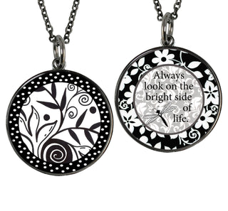 Black & White Leaf Necklace