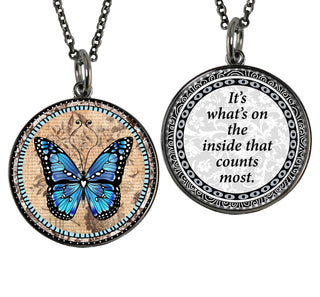 Blue Monarch Necklace