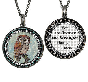 Birds Reversible Choker Art Necklace