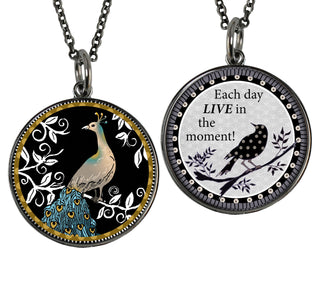 Peacock Black Necklace