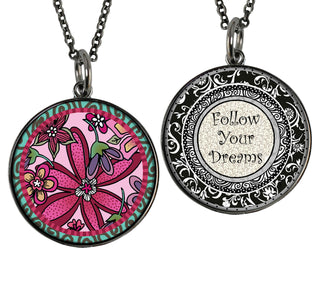 Pink Flower Necklace