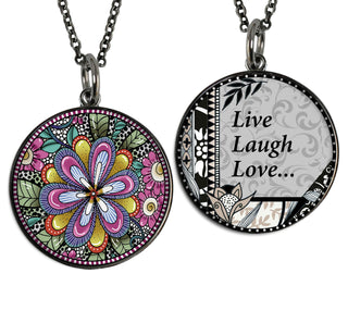 Pink Purple Flower Necklace