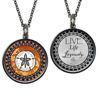 Orange Sand Dollar Necklace