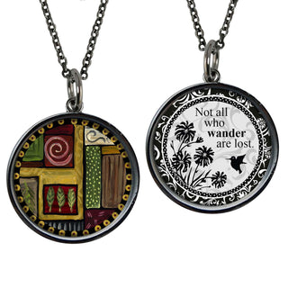 Abstract Scroll Reversible Necklace