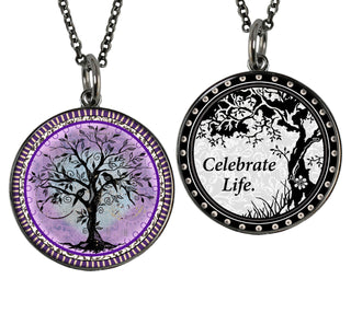 Purple Tree Of Life Necklace