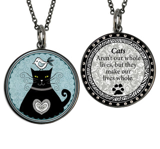 Vintage Cat Blue Necklace