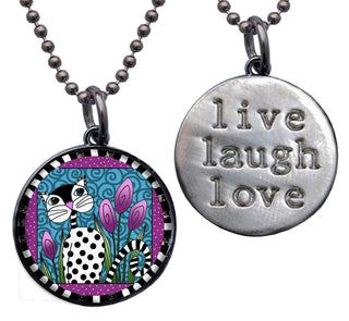 Black & White Cat Necklace