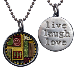 Abstract Scroll Reversible Necklace