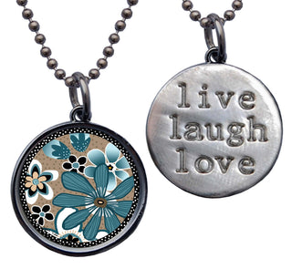 Teal Flower Necklace