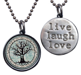 Light Blue Tree of Life Necklace