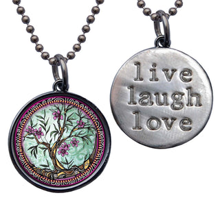 Fushia Tree Of Life Necklace