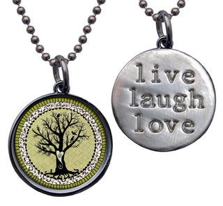 Vintage Green Tree Of Life Necklace