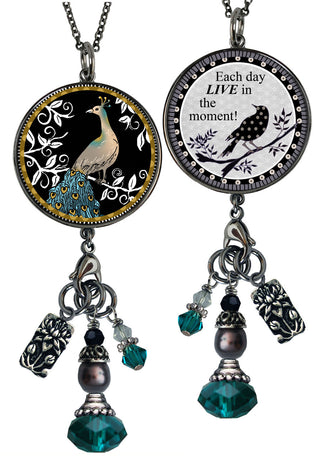 Peacock Black Necklace