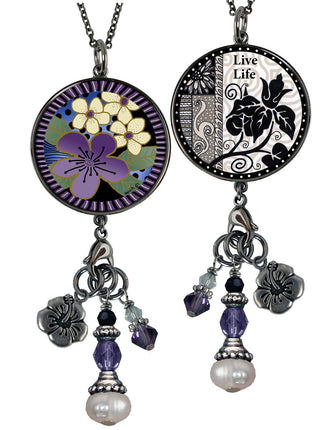 Purple Flower Necklace