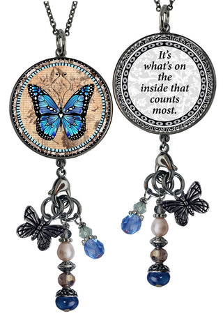 Blue Monarch Necklace