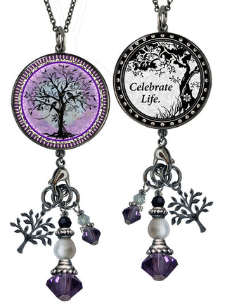 Purple Tree Of Life Necklace