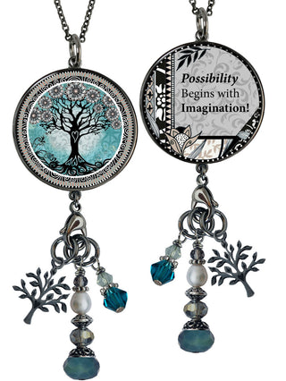 Teal Tree Of Life Necklace