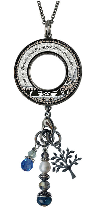 Tree of Life Dark Blue Statement Necklace